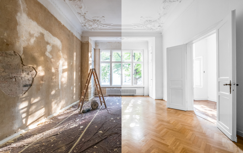 До и после ремонта квартиры для посуточной аренды